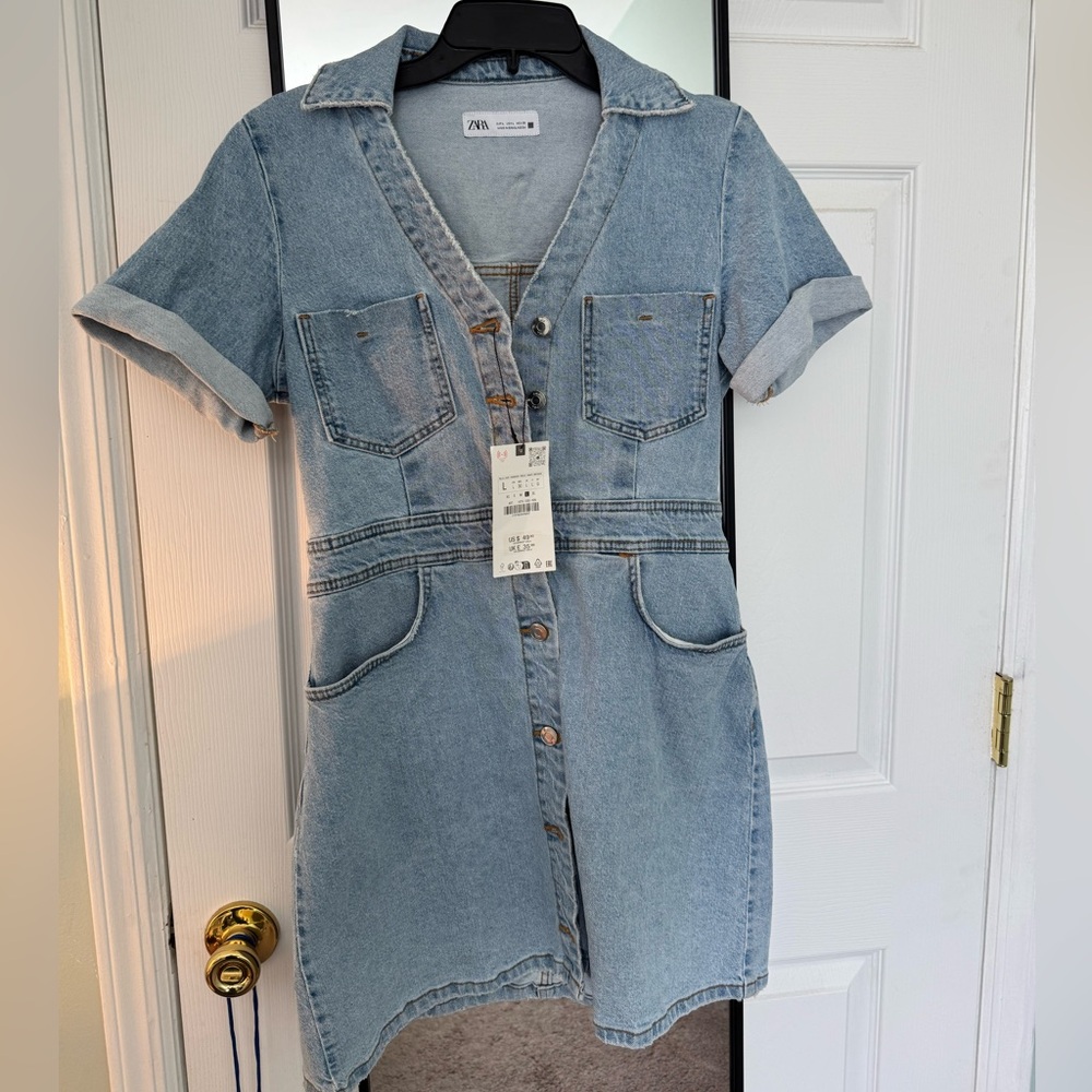 Zara Blue Denim Dress